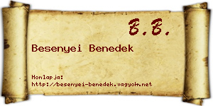 Besenyei Benedek névjegykártya