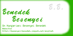 benedek besenyei business card